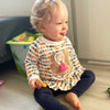 Geblümtes Baby Shirt-Kleid mit Rüschen