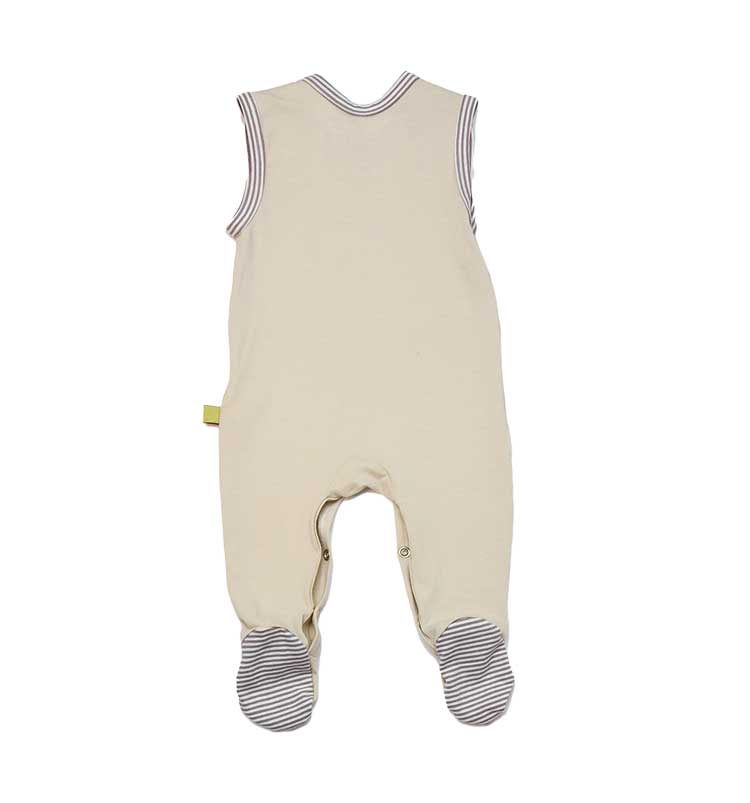 Baby Strampler aus Bambus in beige