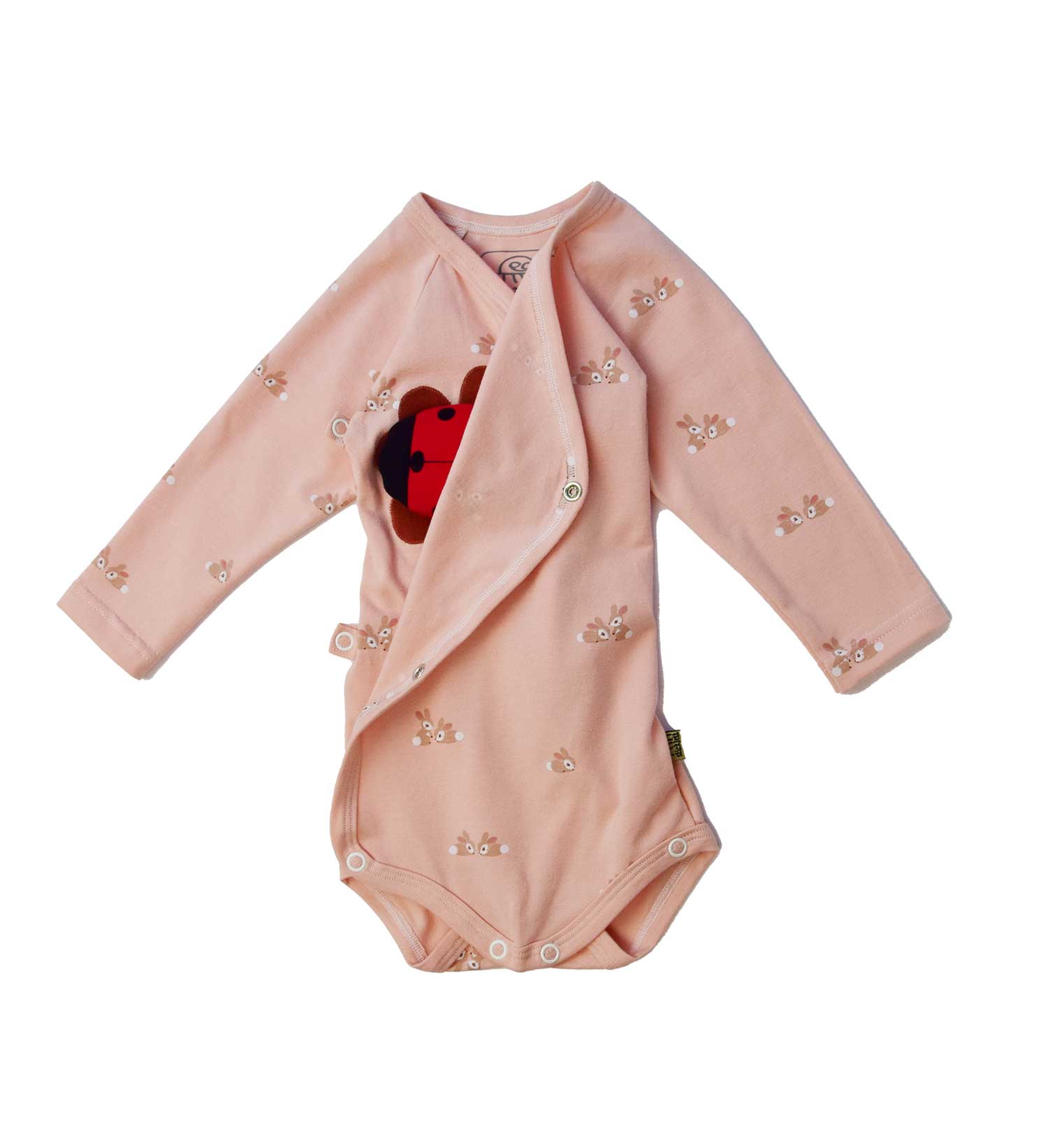 Baby Body komplett zum Öffnen langarm mit Hasen