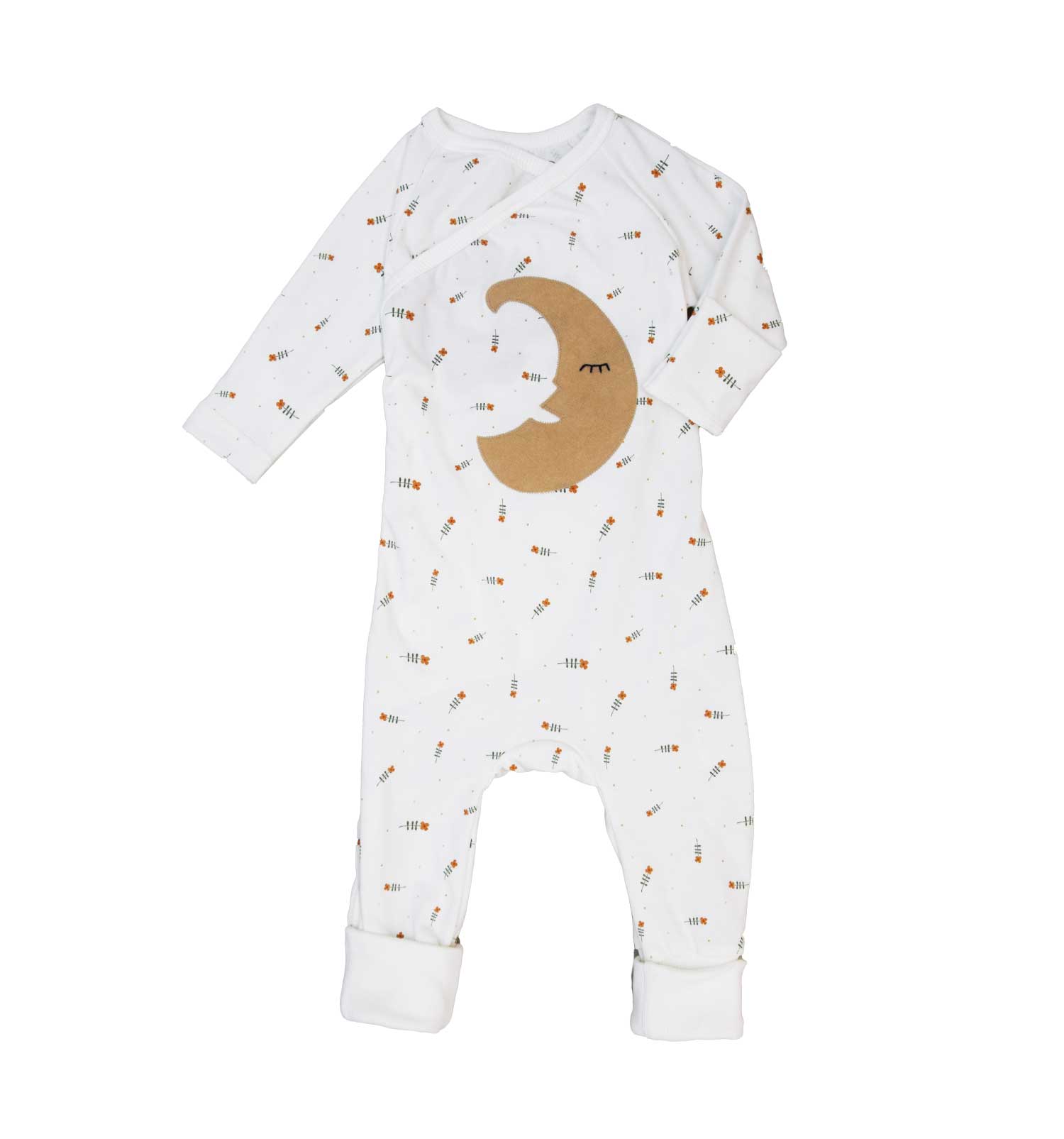 Schlafanzug mit Wickelverschluss – hochwertiger Stoff & ideal für Neugeborene