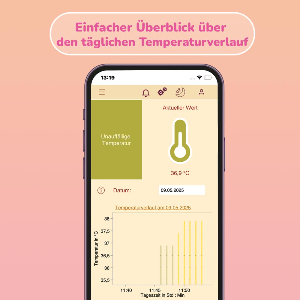 MARY by sticklett der Baby-Sensor misst Atmung, Temperatur & Bewegung per App