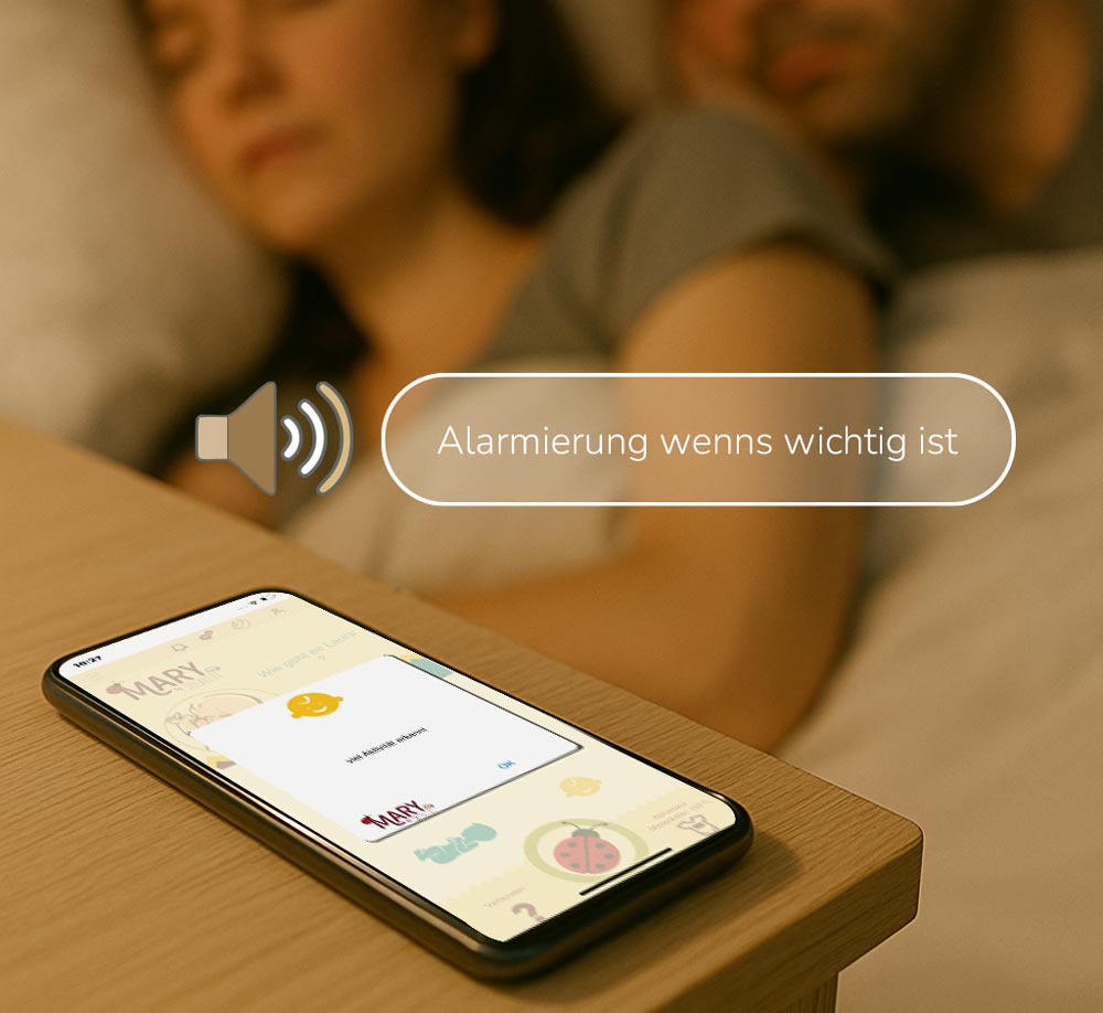 Sensor für Babyüberwachung – einfach mit Smartphone verbunden