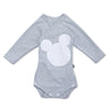 Baby Wickelbody hellgrau-meliert für glückliche Bäuchlein und entspannte Eltern | sticklett Online Store.