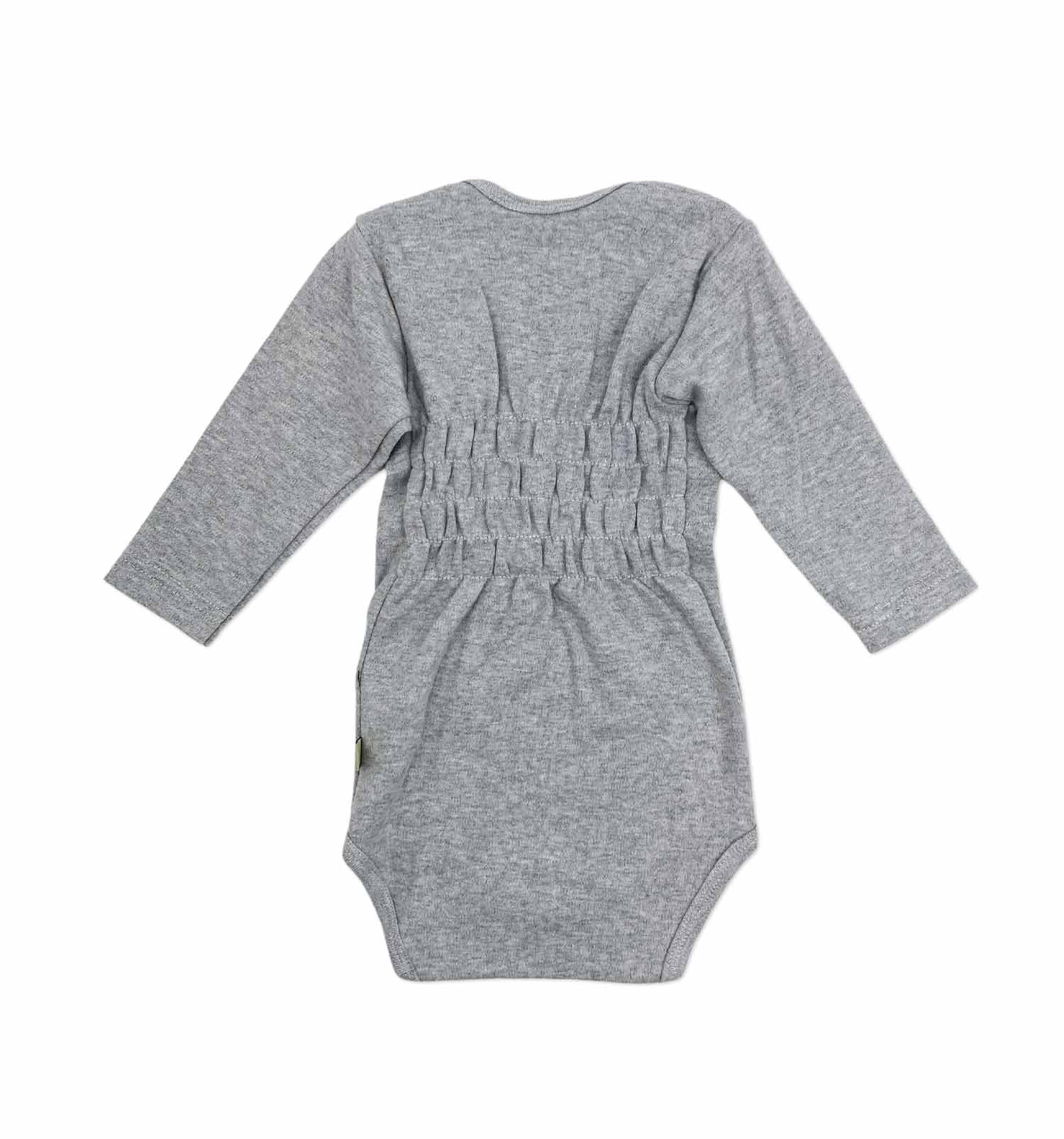 Baby Langarmbody mit Envelope Kragen Biobaumwolle