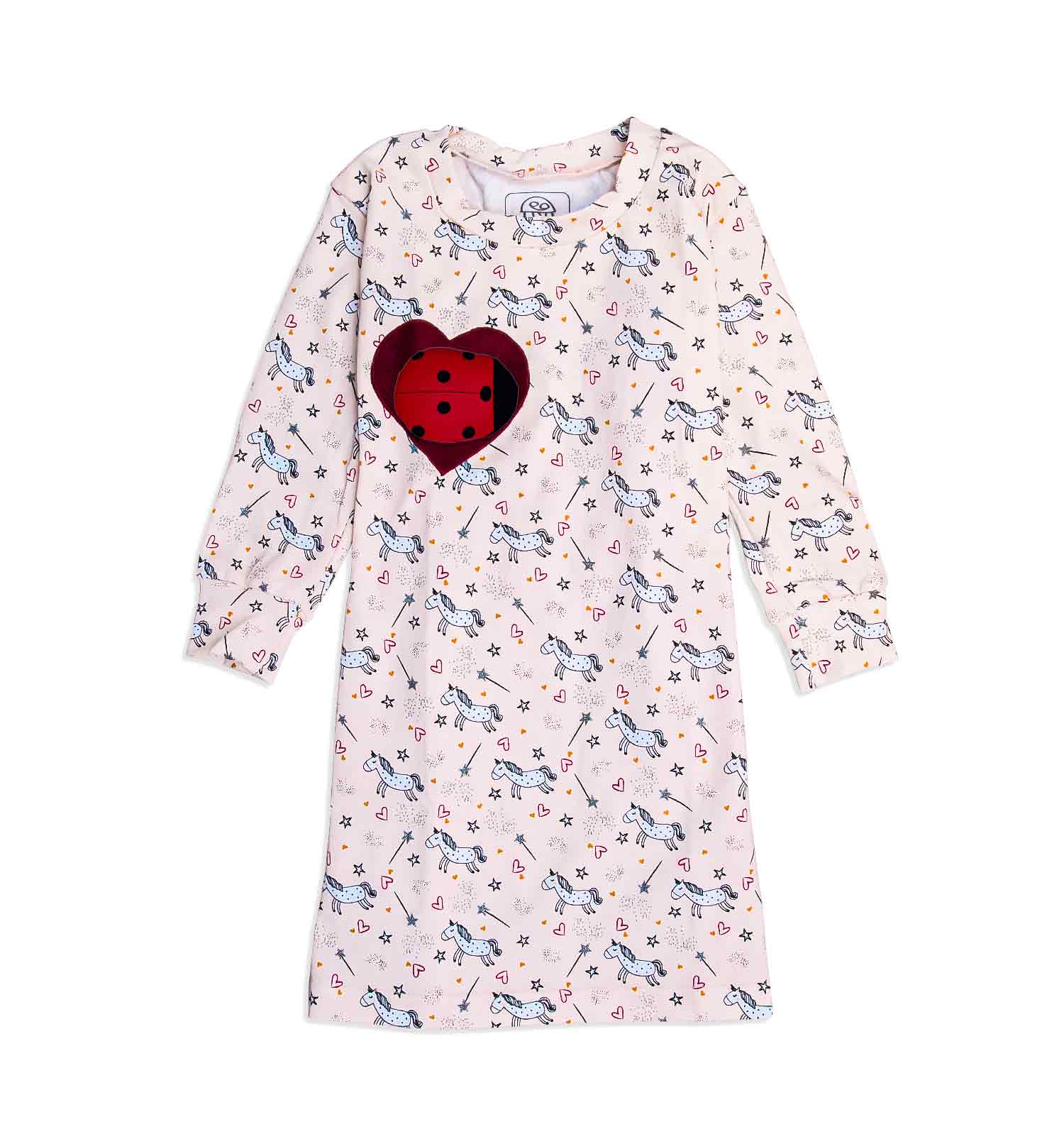 Kinder Nachthemd Einhorn Print in hell rosa | sticklett Online Store.