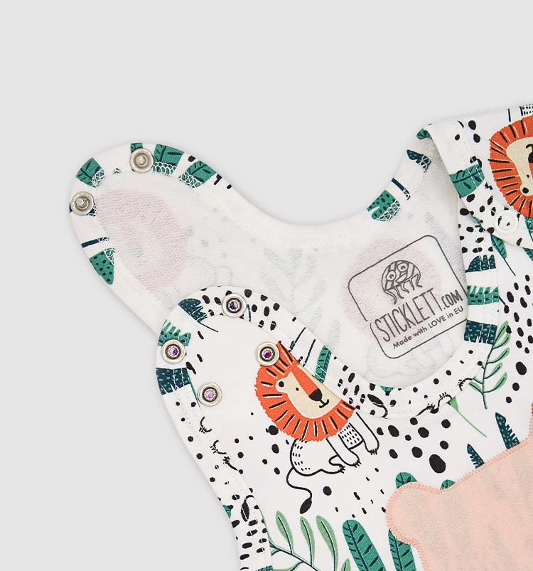 Mitwachsende Babykleidung aus Baumwolle, Strampler mit verlängerbaren Trägern