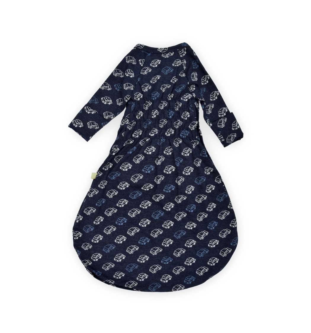 Baby Bauchweh was hilft - Schlafsack mit Kräuter-Wärmekissen dunkelblau Cars