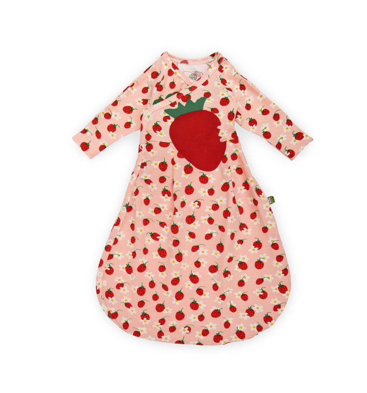 Baby Wickel-Schlafsack langarm mit Kratzschutz in pfirsisch