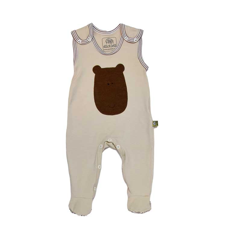 Baby Strampler aus Bambus bamboo in beige