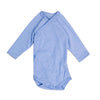 Baby Wickelbody langarm weiß-hellblau-rosa