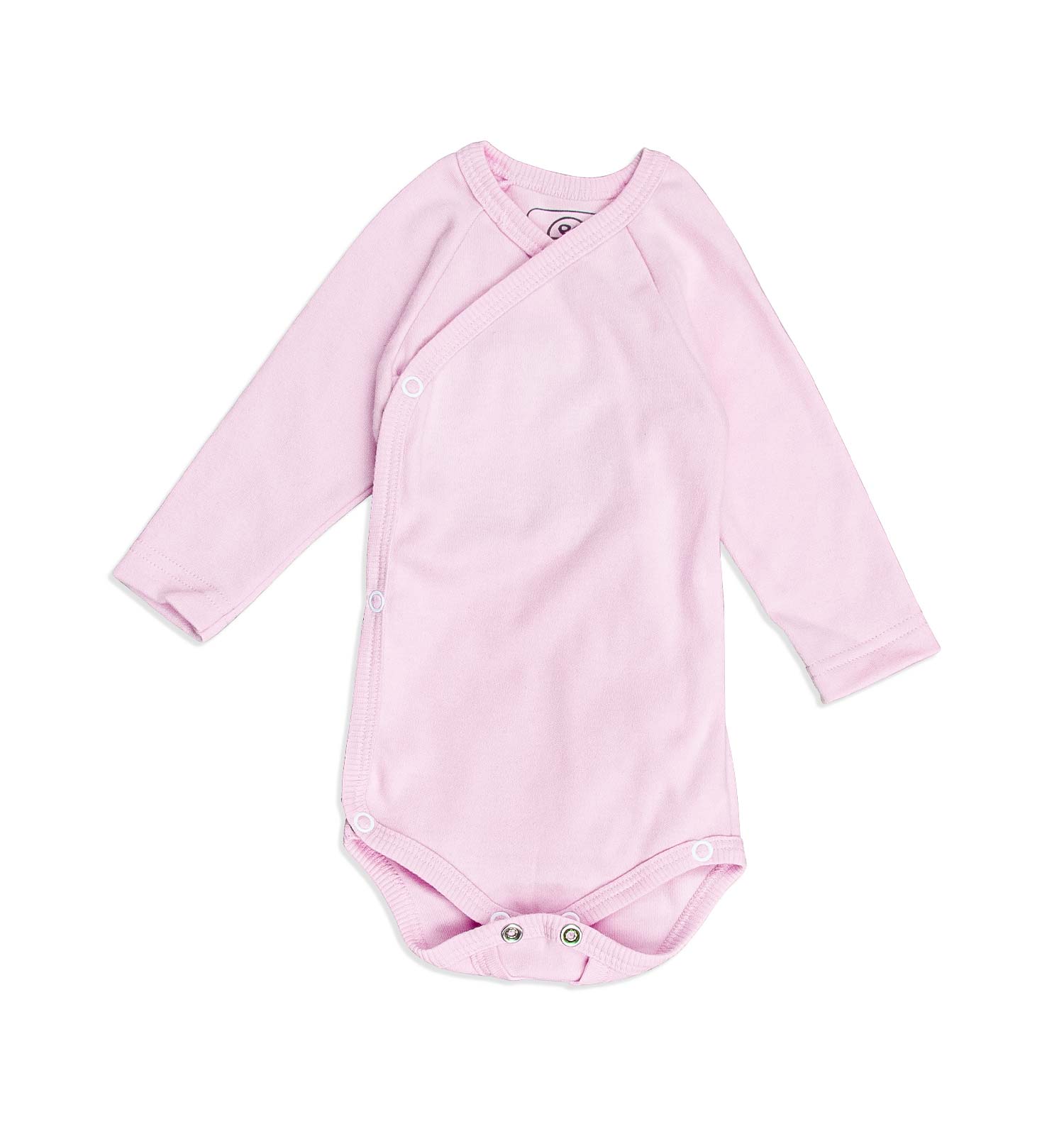 Baby Wickelbody langarm weiß-hellblau-rosa