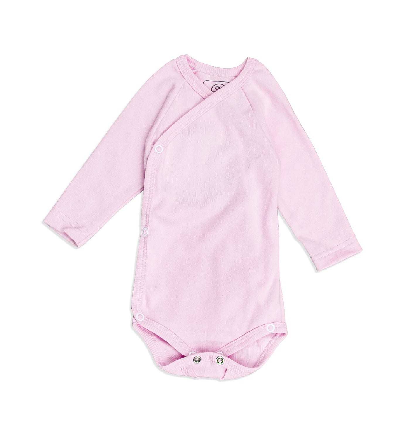 Baby Wickelbody langarm grau-rosa-blau