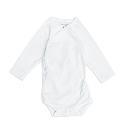 Baby Wickelbody langarm grau-rosa-blau
