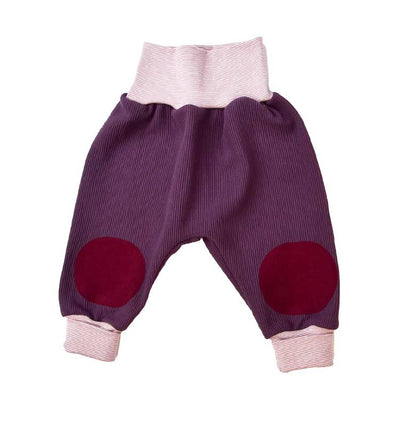 Bio Baby Hose aus weichem ripp cord in mauve