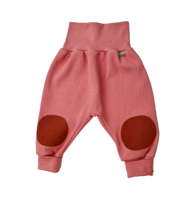 Bio Baby Hose aus weichem ripp cord in peach