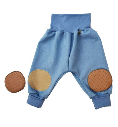 Krabbelhose aus weichem Jeans-Stretch in Eisblau