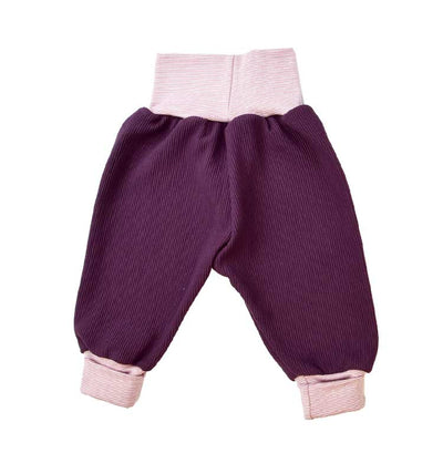 Bio Baby Hose aus weichem ripp cord in mauve