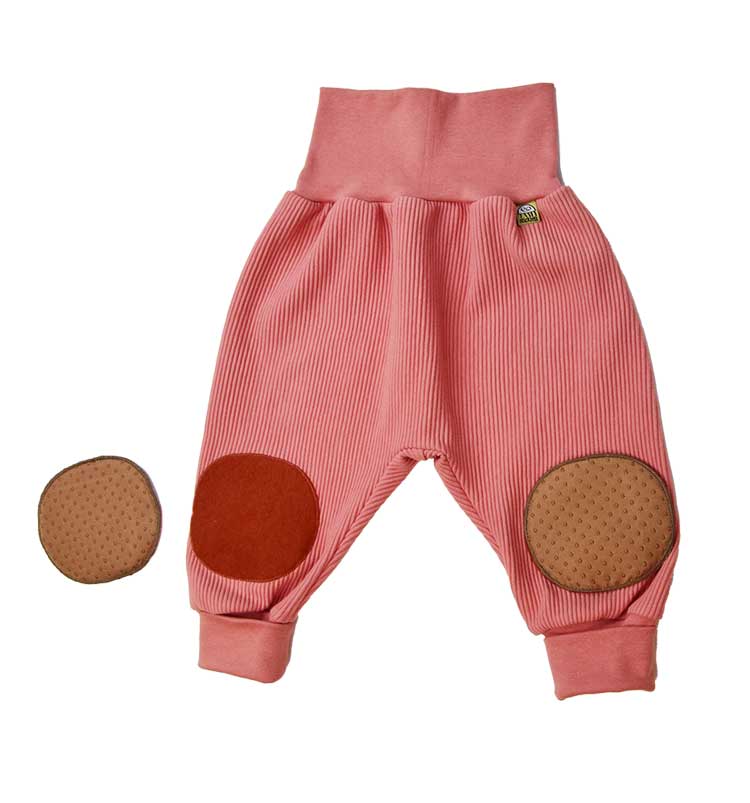 Bio Baby Hose aus weichem ripp cord in peach