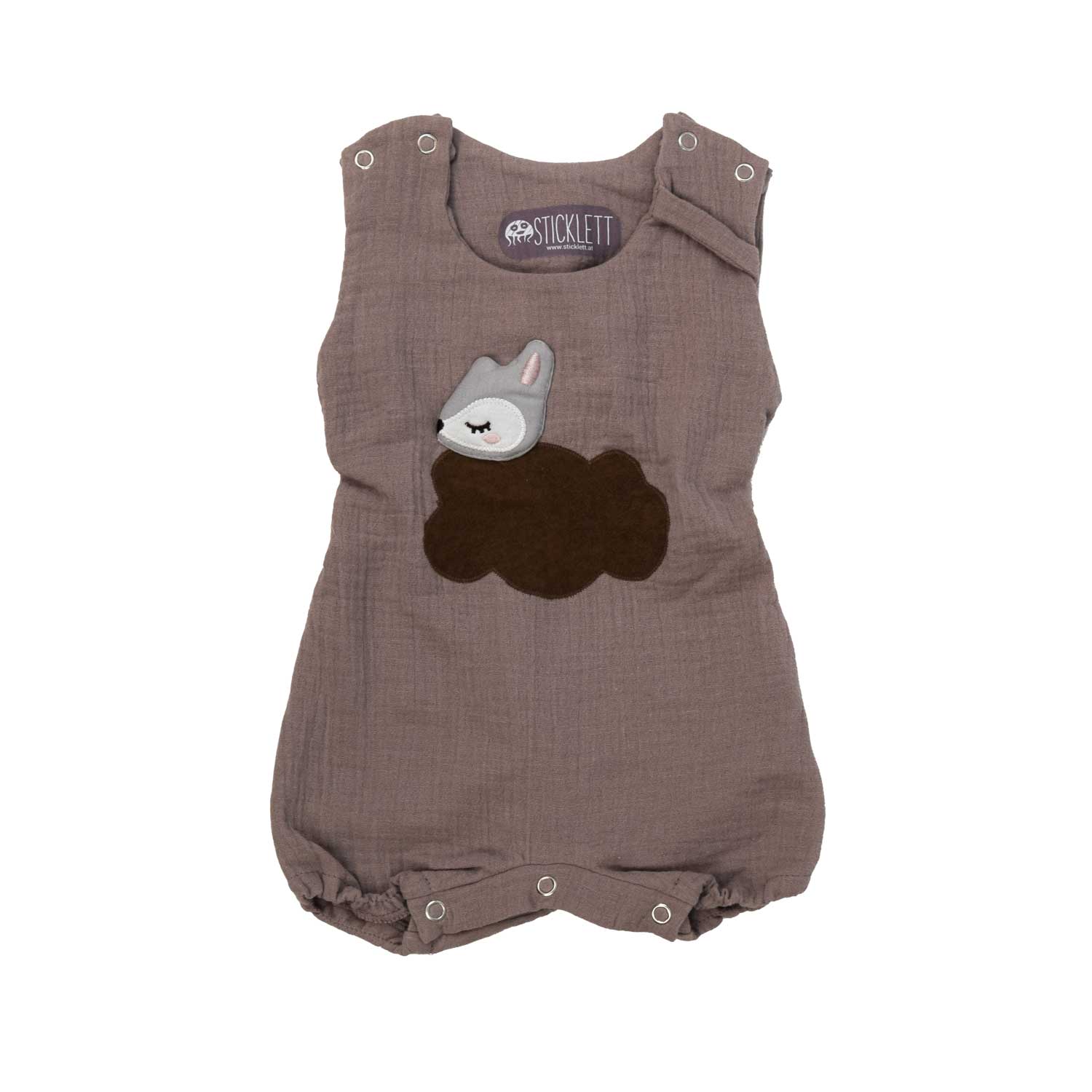 Baby Overall kurz aus Musselin rose