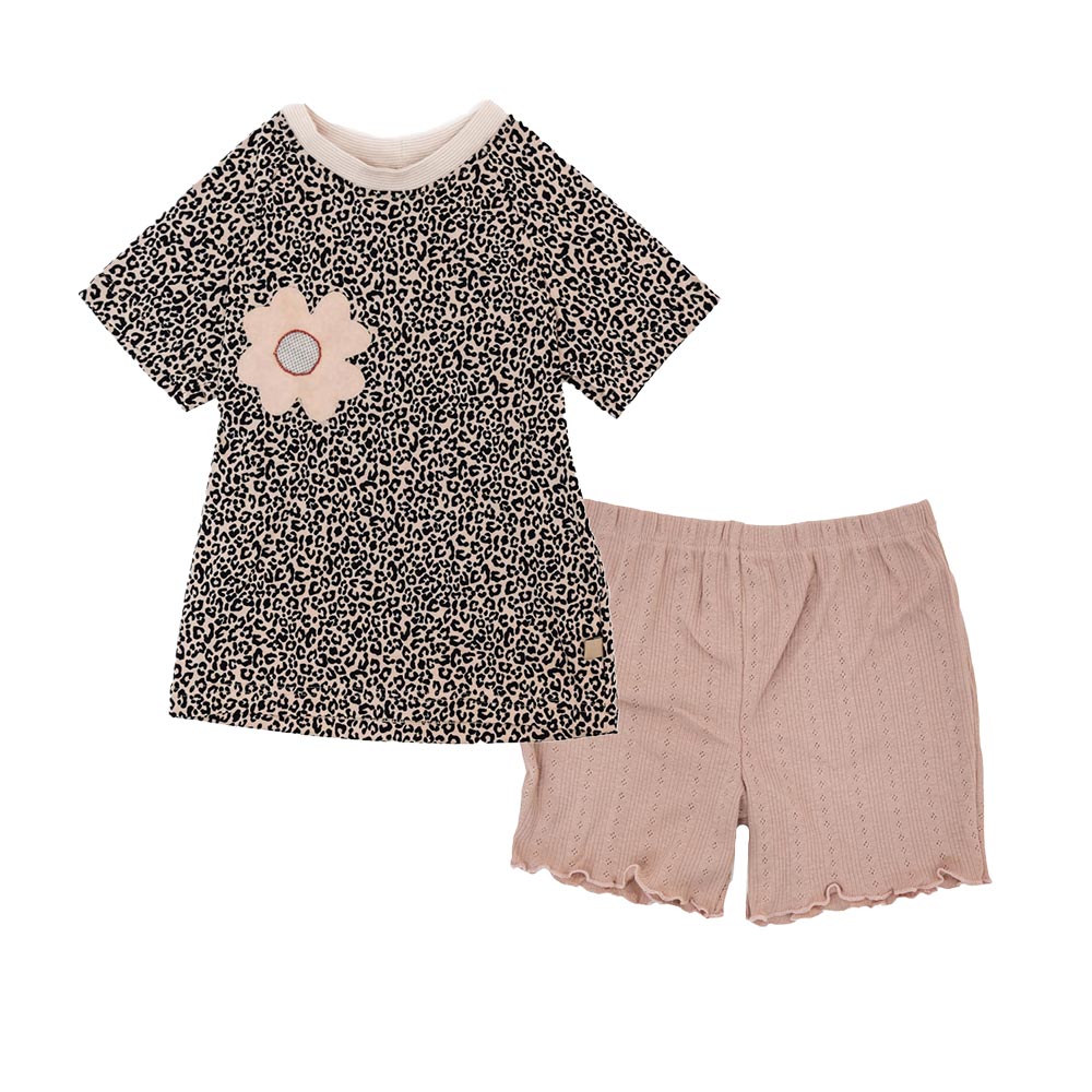 Kinder Pyjama Leo Print kurzarm