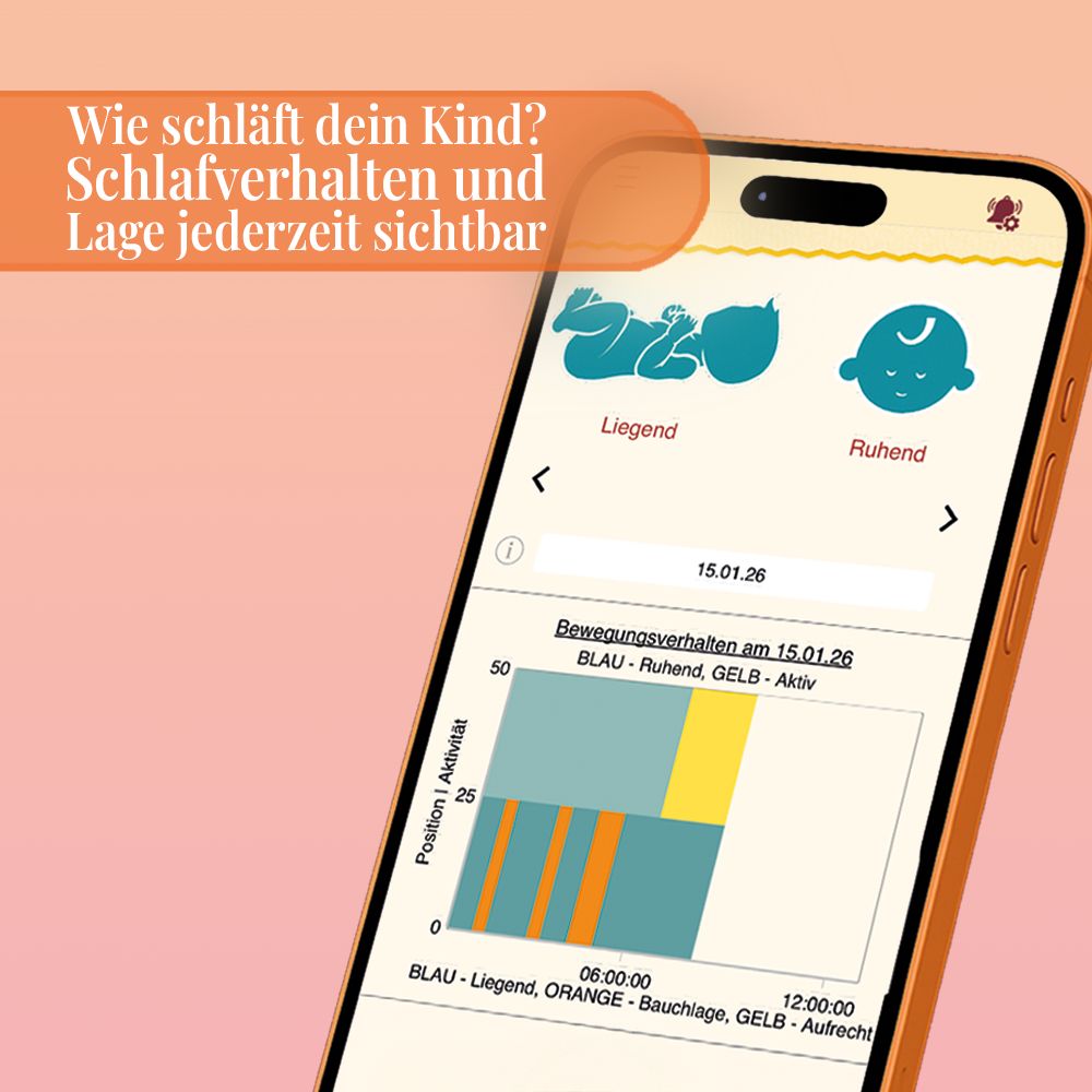 Baby Atemsensor mit App zur Schlafüberwachung und Temperaturkontrolle