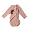 Baby Zweiteiler Wickelbody und Hose in peach apricot