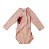 Baby Zweiteiler Wickelbody und Hose in peach apricot