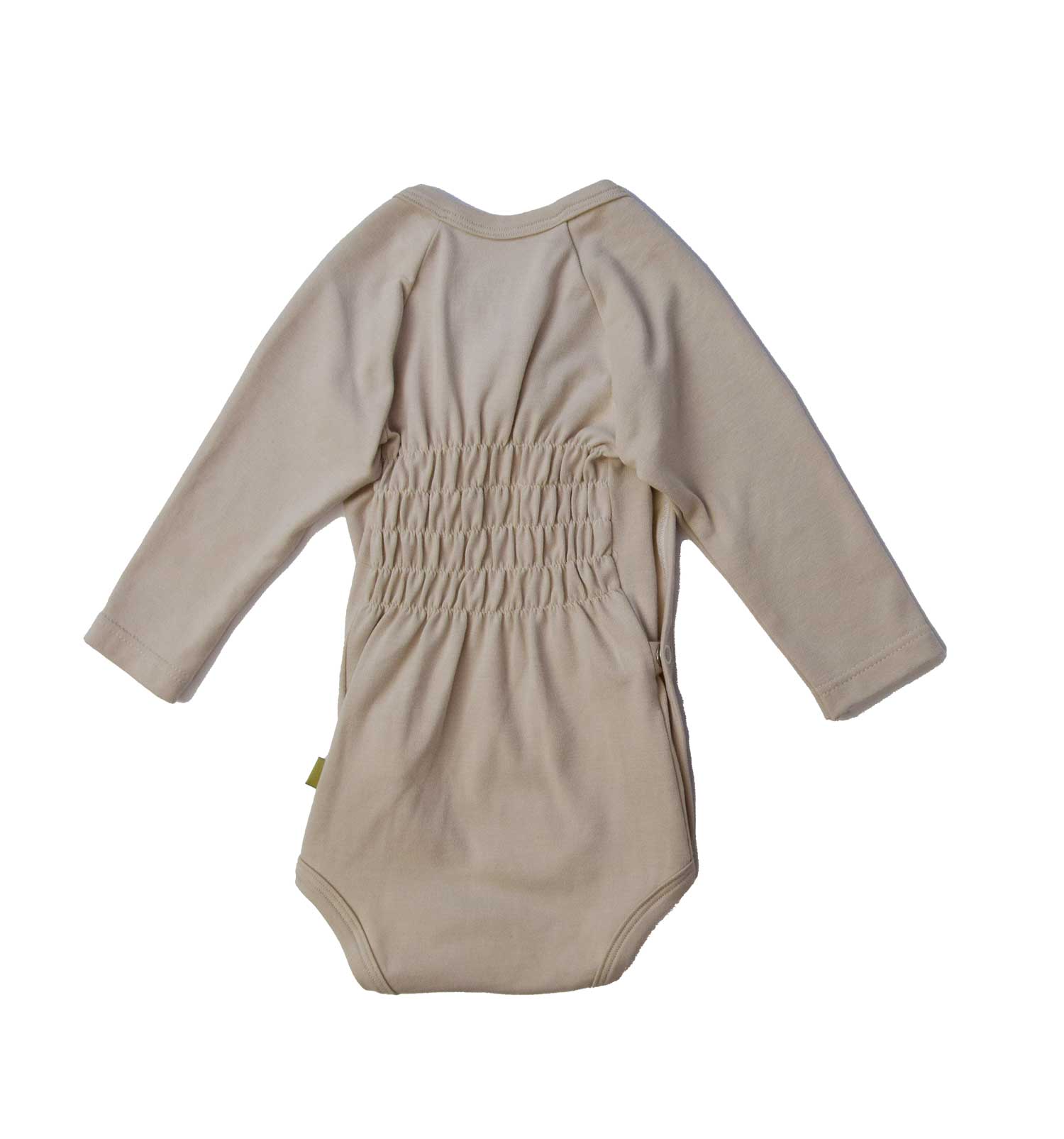Wickelbody in Beige – kompatibel mit dem MARY Sensor, weich & funktional rückseite