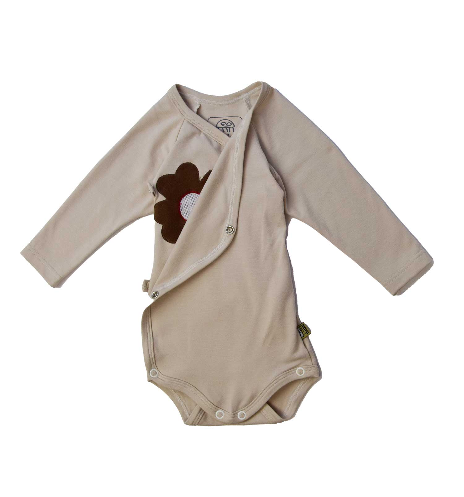 Bio Baby Wickelbodys aus Bamboo Bambus in beige natur creme nude