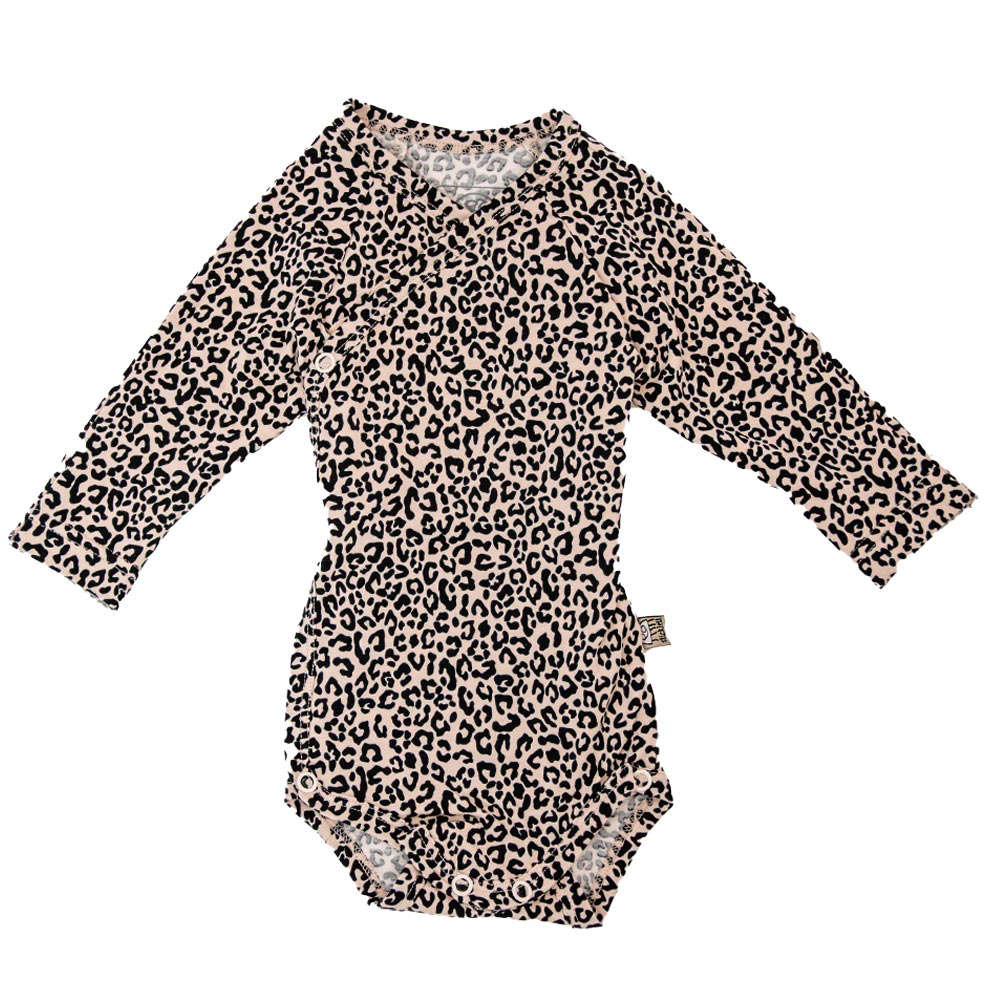 Baby Wickelbody langarm Leo Print