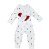Baby Wickelstrampler Schlafanzug aus Biobaumwolle naturweiß
