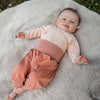 Baby Zweiteiler Wickelbody und Hose in peach apricot