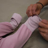 Baby Set Zweiteiler mit Wickelbody und Hose in lilac altrose