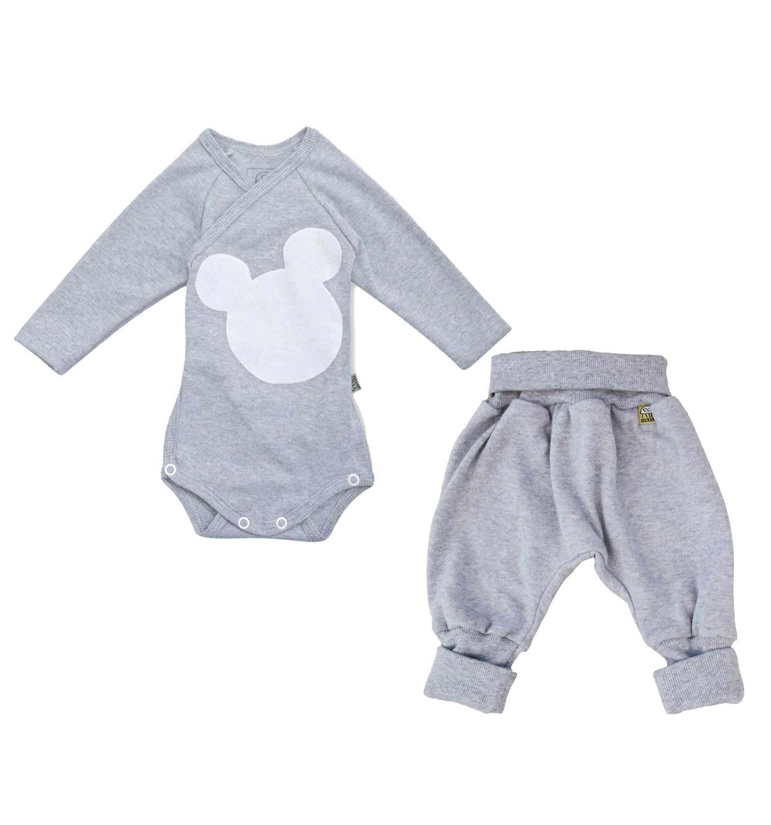 Baby-Geschenkset – MARY-kompatibler Wickelbody & Hose mit weichem Bündchen