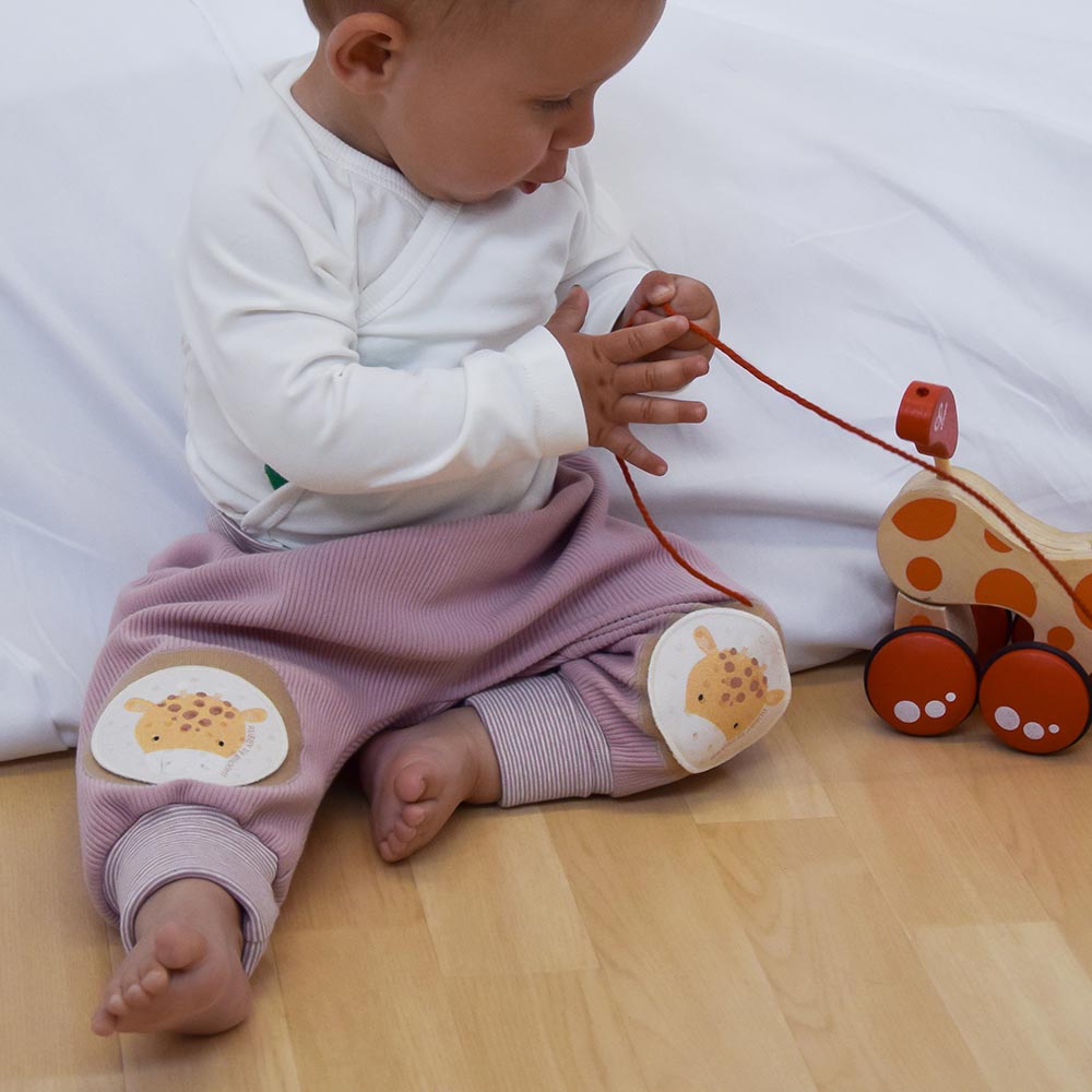 Krabbelhose Cord BIO Stretch in zart-rose