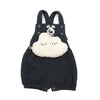 Baby Latzhose aus Musselin in Anthrazit