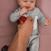 Baby Wickelbody langarm in hellgrau