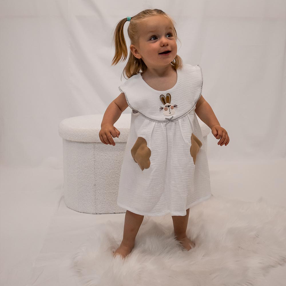 Musselin Kleid für Babys und Kleinkindern perfekter Sommerbegleiter oder als Geschenk für Kindergeburtstage  