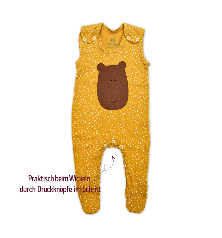 Baby Strampler neutral mit Fuß