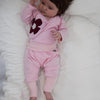 Baby Hose mit Umstulp Fuß rosa
