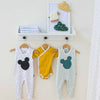 Baby-Strampler in weiß Mouse | sticklett Online Store.