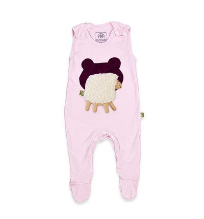 Baby-Strampler mitwachsend mit Wickelöffnung in hellblau | sticklett Online Store.