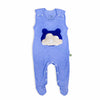 Baby-Strampler mitwachsend mit Wickelöffnung in hellblau | sticklett Online Store.