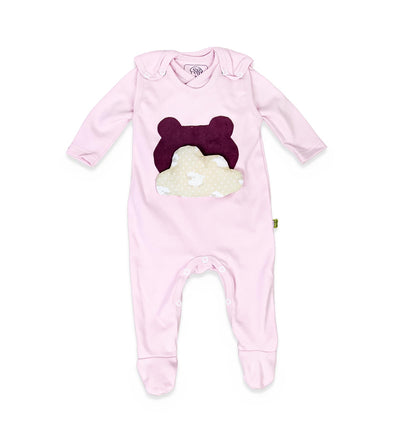 Baby-Strampler mitwachsend mit Wickelöffnung in hellblau | sticklett Online Store.