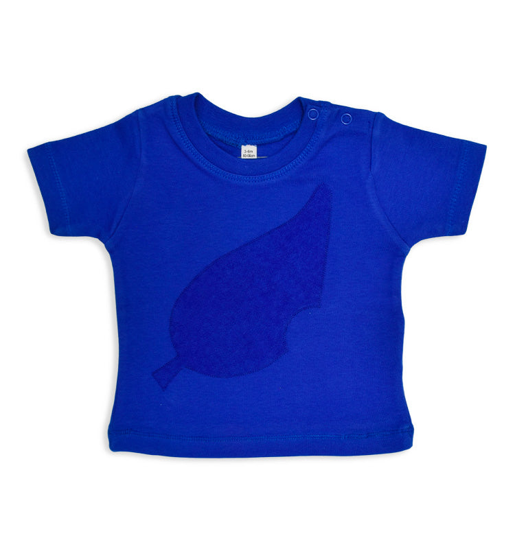 Baby Shirt kurzarm Royalblau