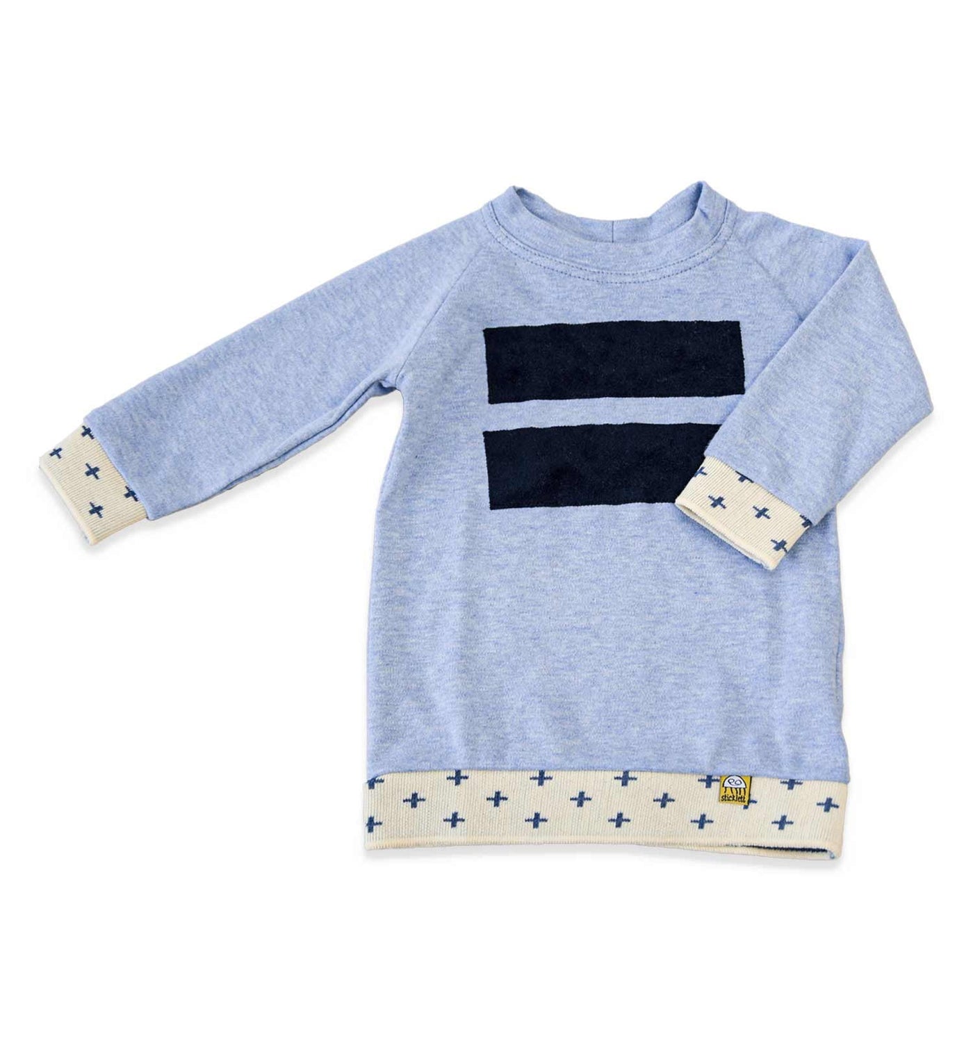 Baby Sweatshirt langarm jeans-hellblau | sticklett Online Store.