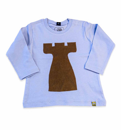 Baby T-Shirt langarm mit Ritterburg | sticklett Online Store.