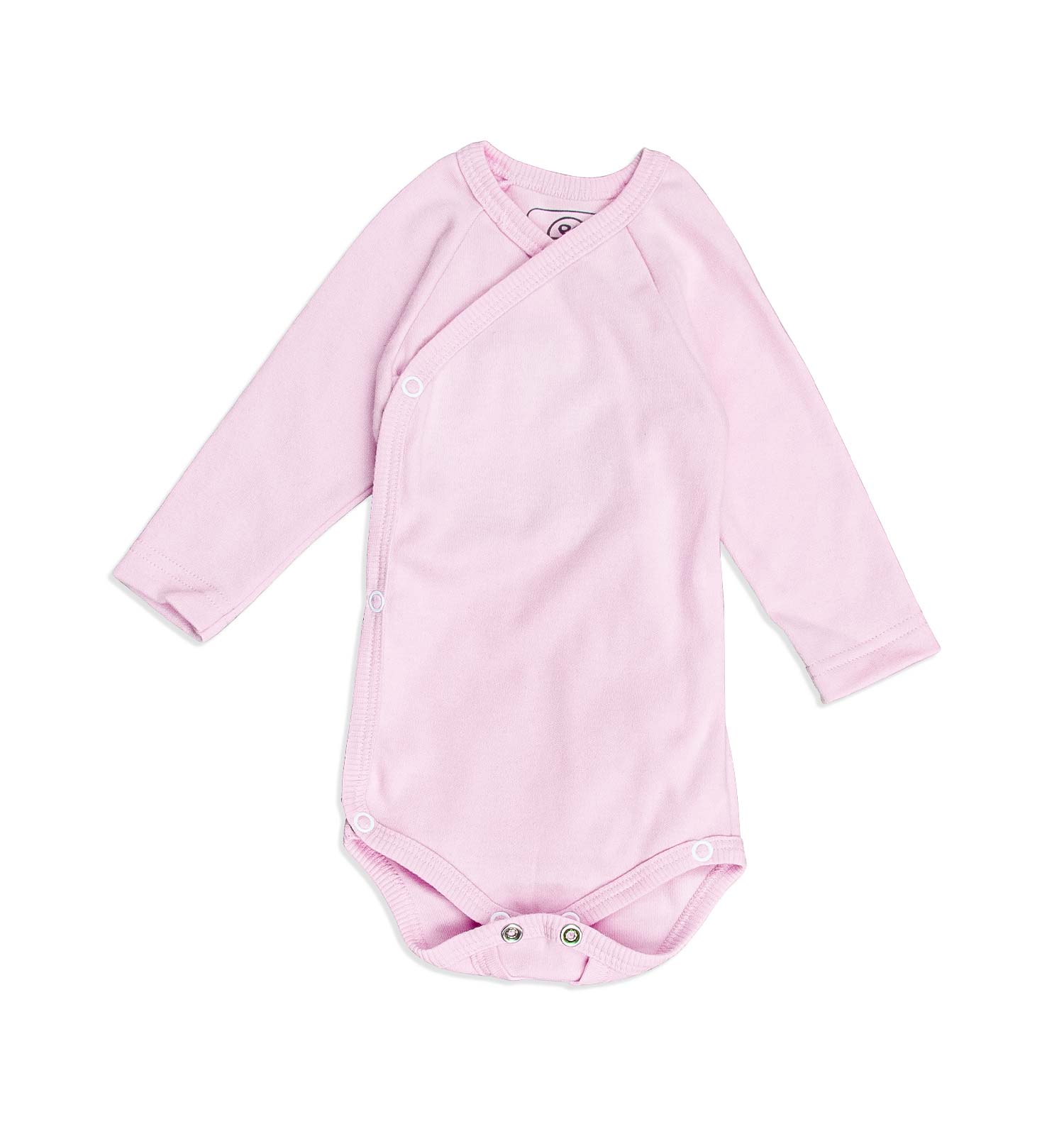 Baby Wickelbody langarm rosa 100 % Baumwolle – sticklett Online Store