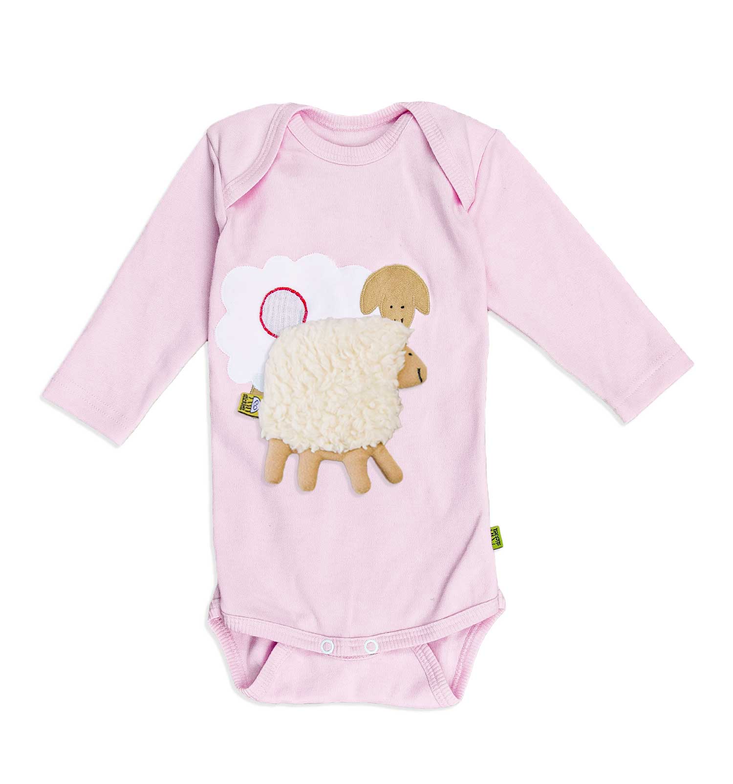 Baby-Body mit Schaf langarm | sticklett Online Store.