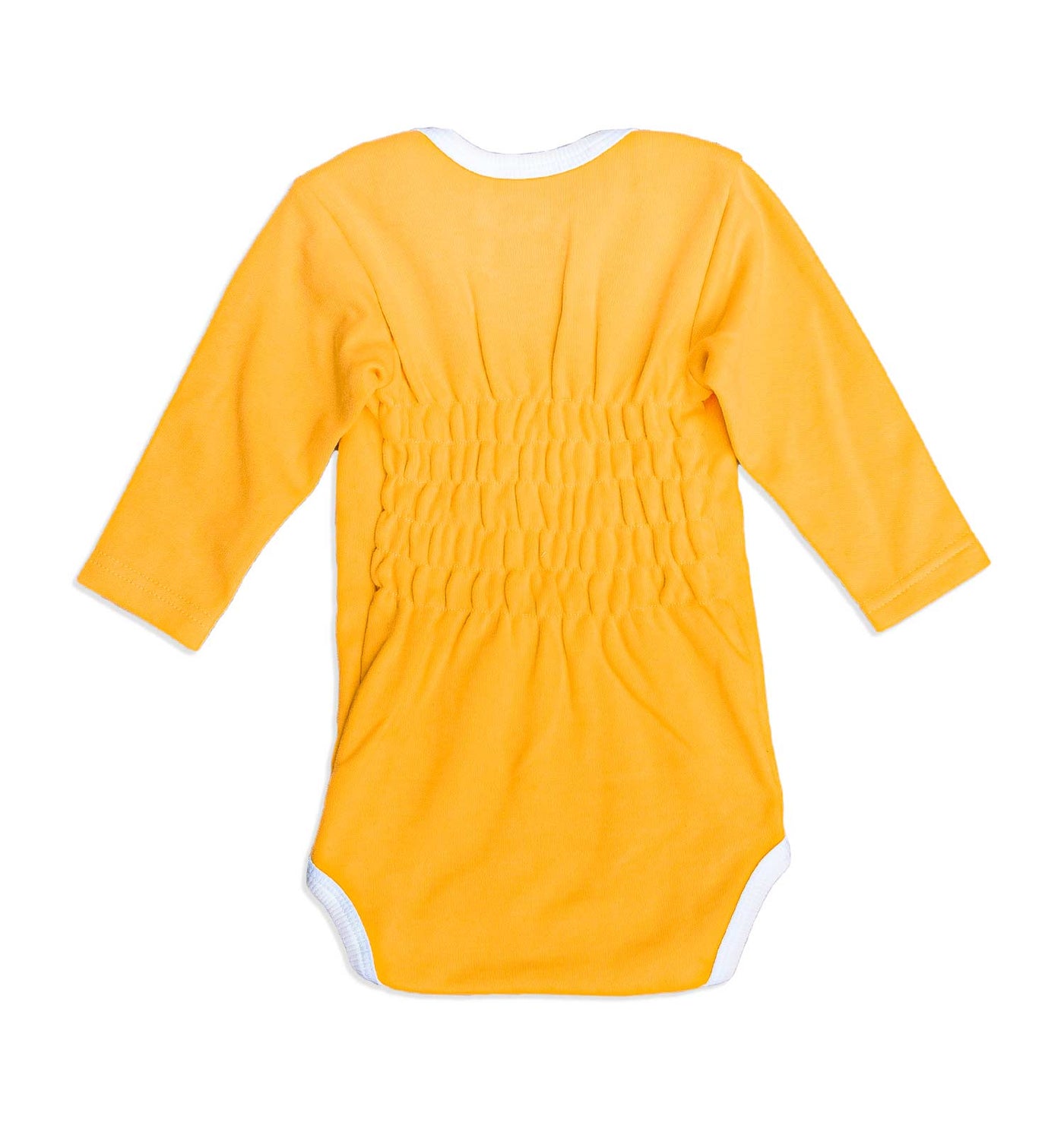Baby Body sonnengelb mit Blume | sticklett Online Store.